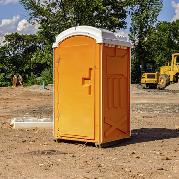 how often are the porta potties cleaned and serviced during a rental period in Dungannon